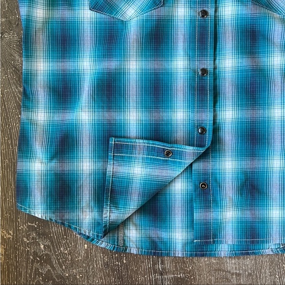 PENDLETON Western Snap-Front Shirt Plaid Turquoise
Medium - Picture 7 of 12